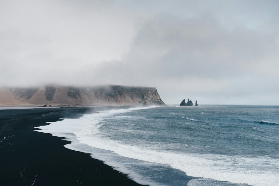 Rhyolite rainbow mountains and hikers at Landmannalaugar in the Icelandic Highlands